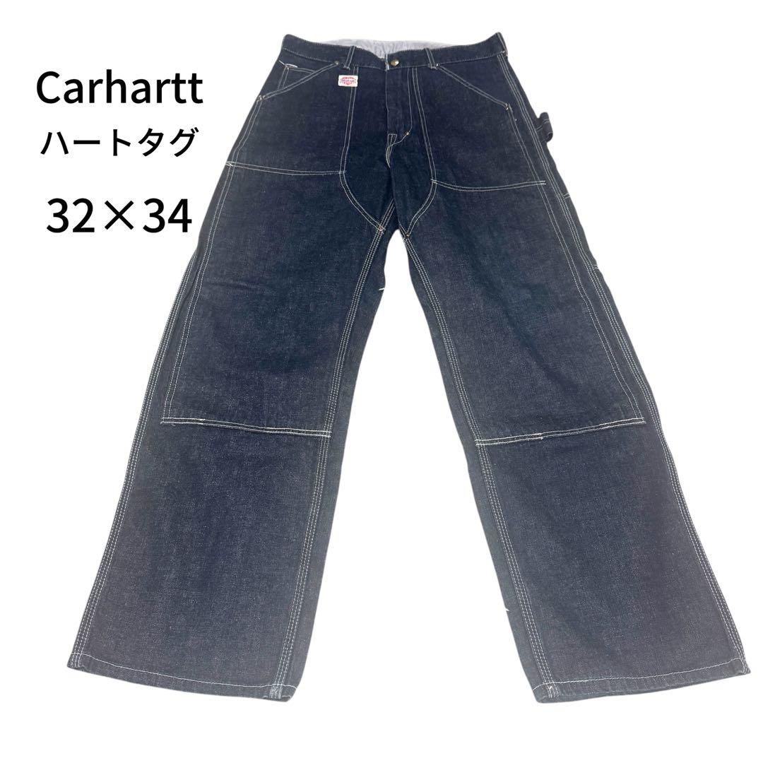 カーハート復刻ハートタグデニムパンツダブルニーペインターワーク