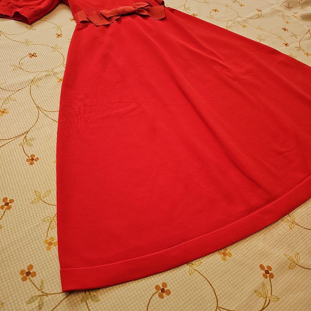 エムズグレイシー♡ニットワンピース　38 未使用　ウエストリボン