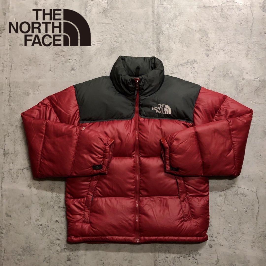 美品 ザノースフェイス 700フィル ヌプシ ダウンジャケット レッド