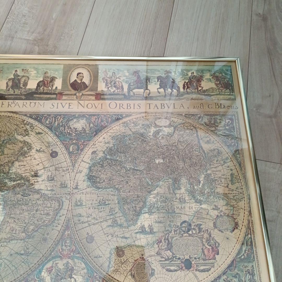 BLAEU WALL MAP アンティーク 世界地図