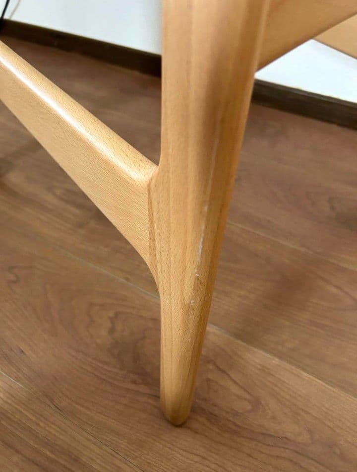 ナチュラル木製バースツール2脚セット