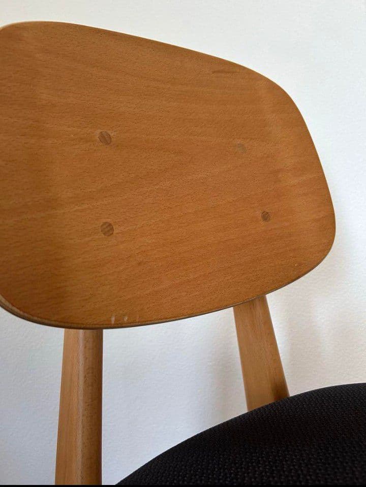 ナチュラル木製バースツール2脚セット