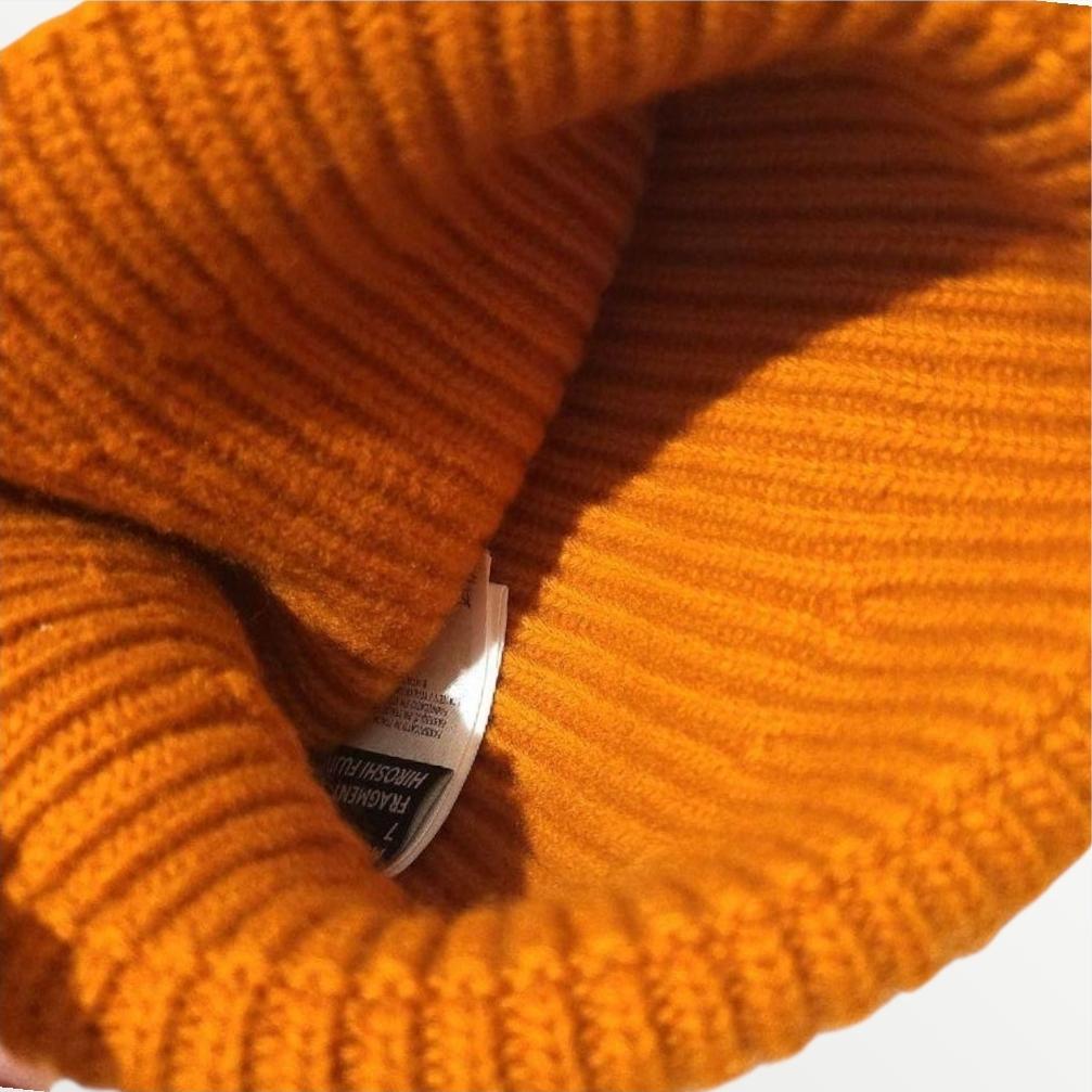 レア正規品✨モンクレールコラボヒロシフジワラコラボニットキャップオレンジバッジ付