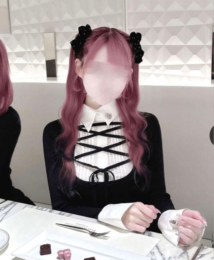 HONEYMEW レースアップドッキングトップス ハニーミュウ ブラック