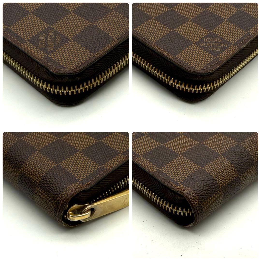 ルイヴィトン ダミエ エベヌ ジッピーウォレット ローズバレリーヌ 長財布