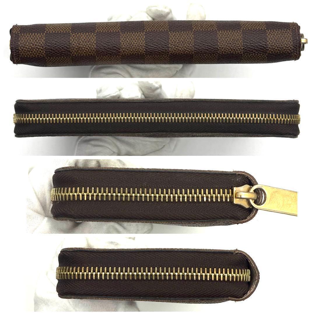 ルイヴィトン ダミエ エベヌ ジッピーウォレット ローズバレリーヌ 長財布