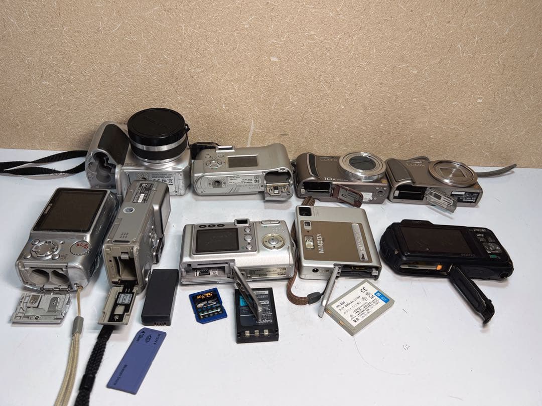 コンパクトデジタルカメラ9台セット、ジャンク品
