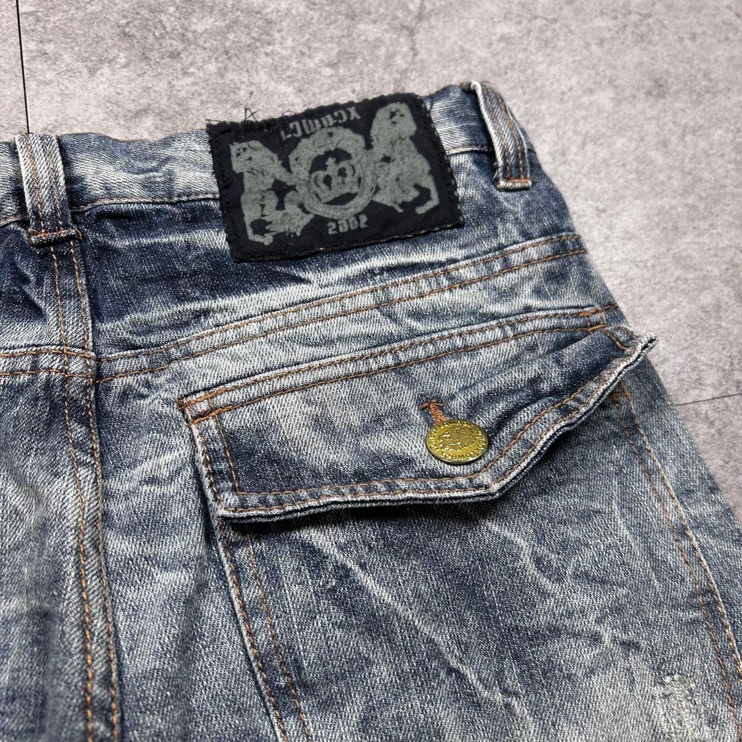 00s【archive】LOW BOX/フレアデニムパンツ/Y2K/鬼ヒゲ/お兄