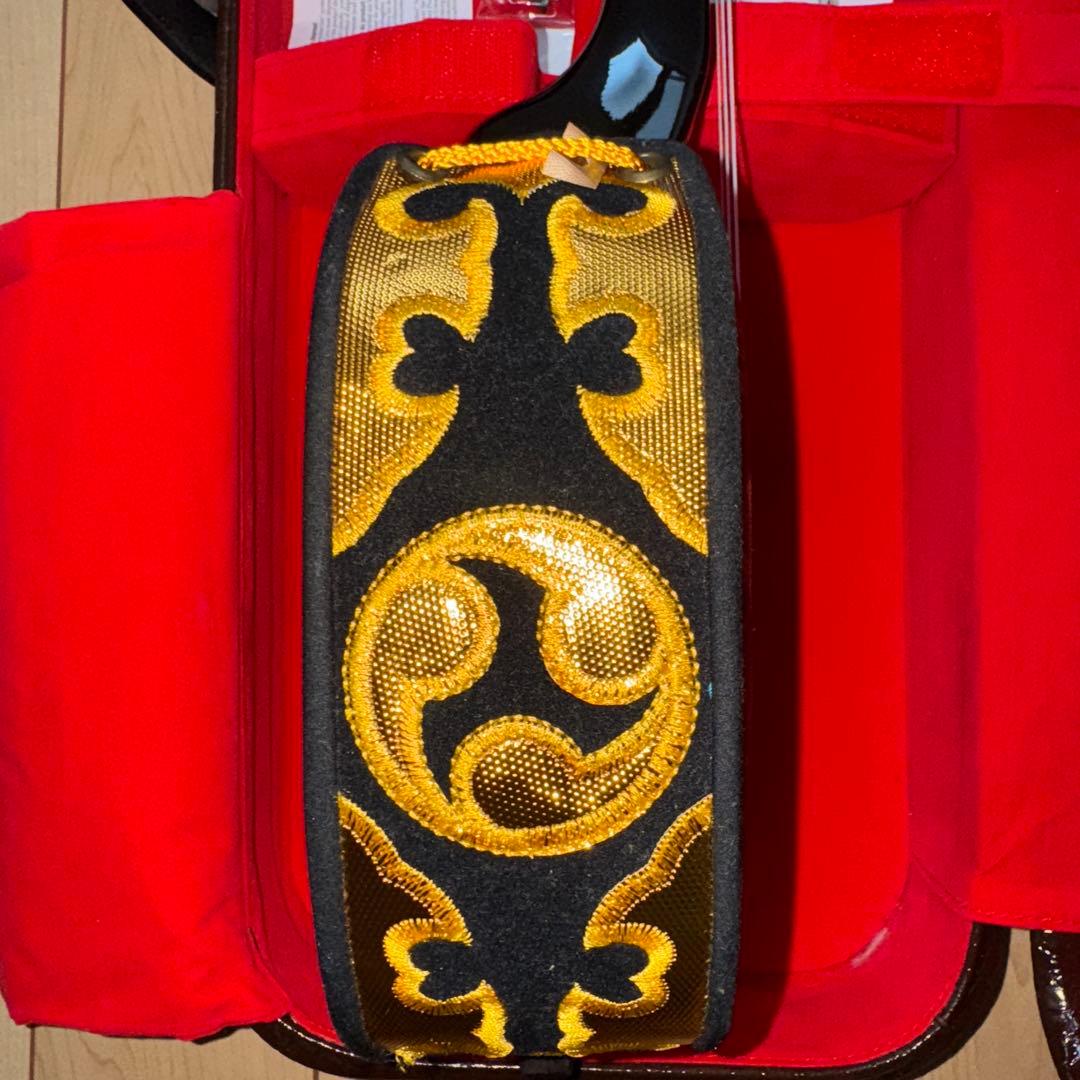 三線 弦楽器 和楽器 楽器 蛇柄 人工皮 ハードケース付き