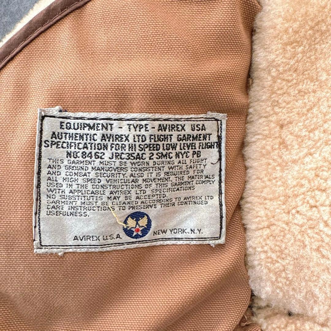 AVIREX B-6 フライトジャケット 40 USA製 ムートン 90s