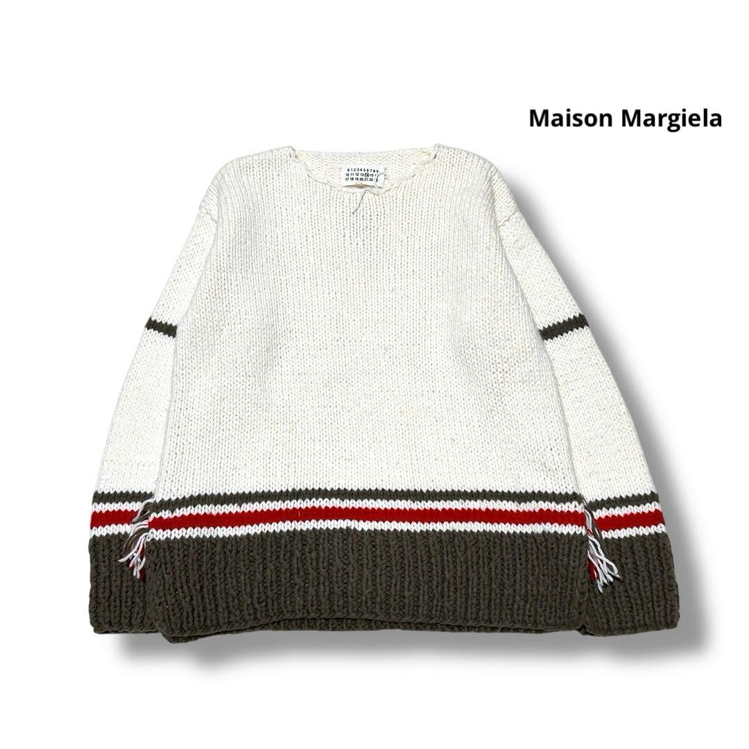 メゾンマルジェラ 17aw フリンジ レプリカ チャンキー ニット セーター