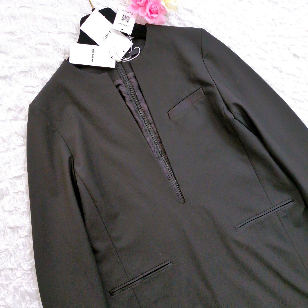 【新品未使用タグ付き】CINOH　JACKET DRESS BLACK