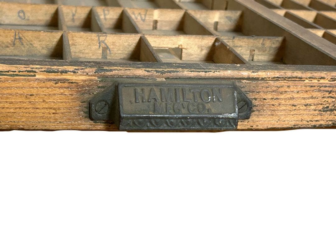 1890~1920年代 HAMILTON 木製 プリンタートレイ アンティーク