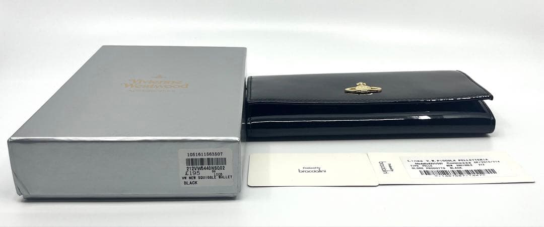 【新品・未使用】Vivienne Westwood 長財布 ブラック エナメル