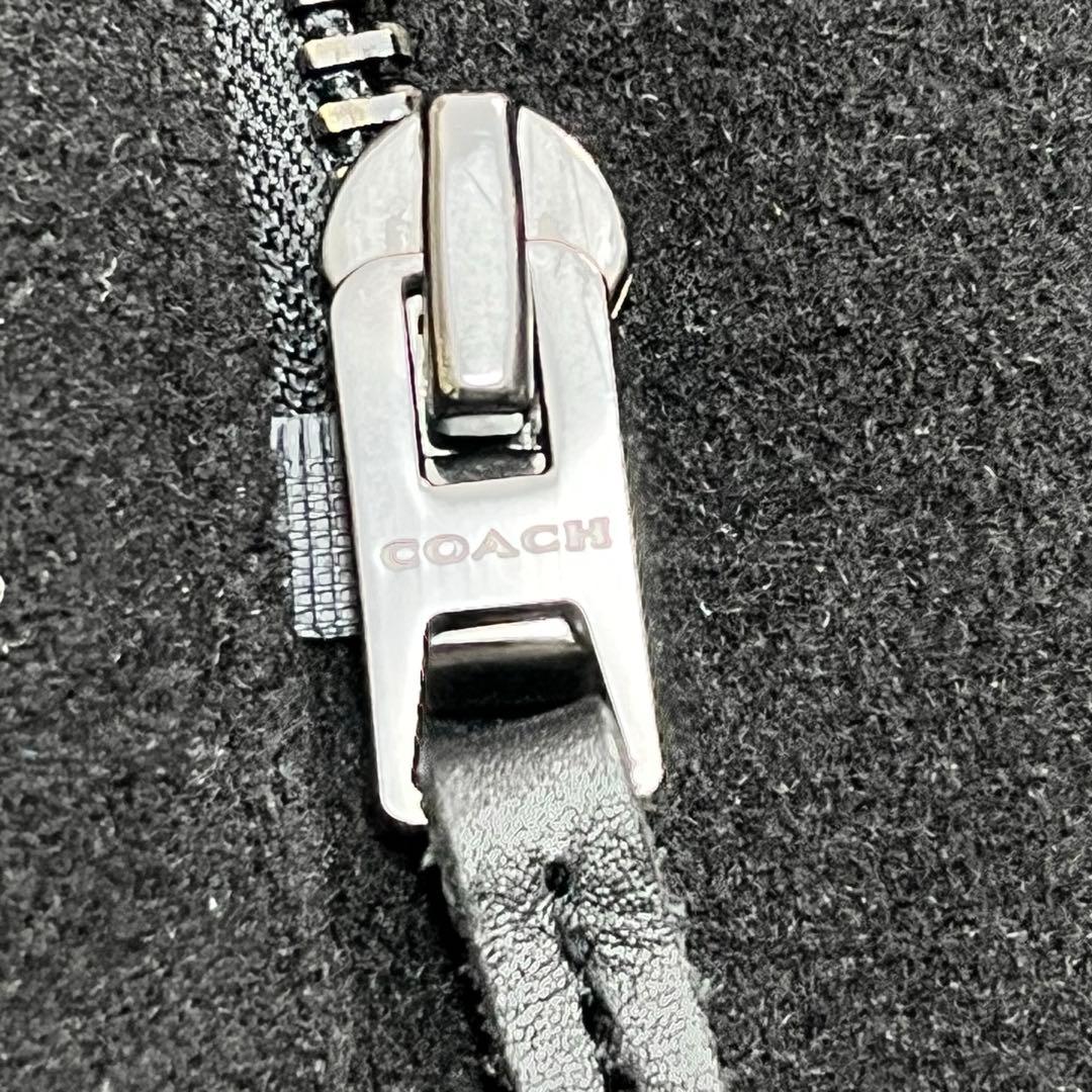 『COACH コーチ』ダッフルコート メルトン ジップアップ ネイビー フード