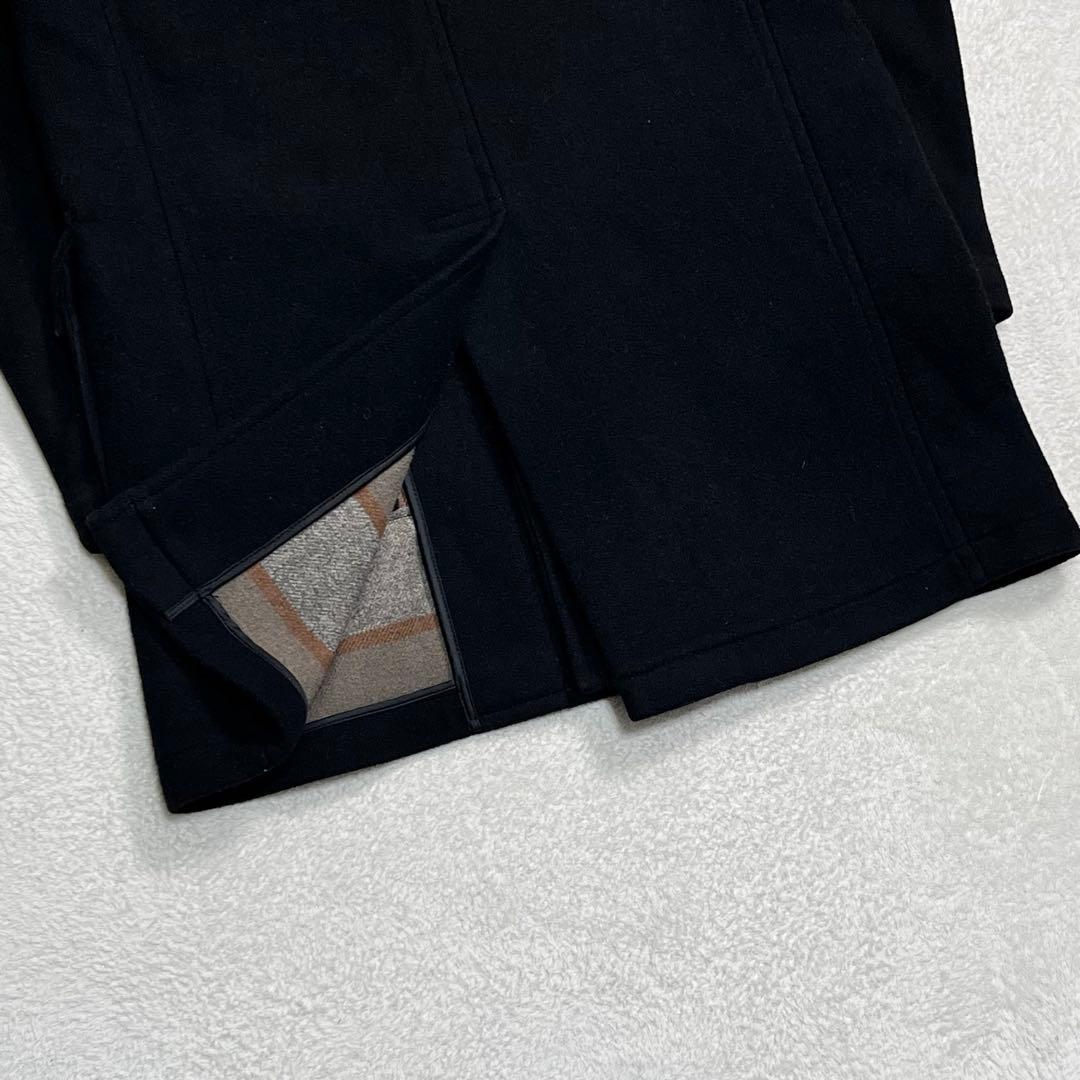 『COACH コーチ』ダッフルコート メルトン ジップアップ ネイビー フード