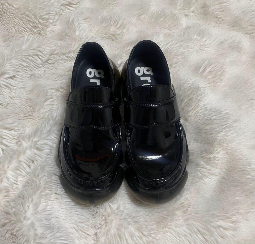 靴 grounds JEWELRY LOAFER BLACK