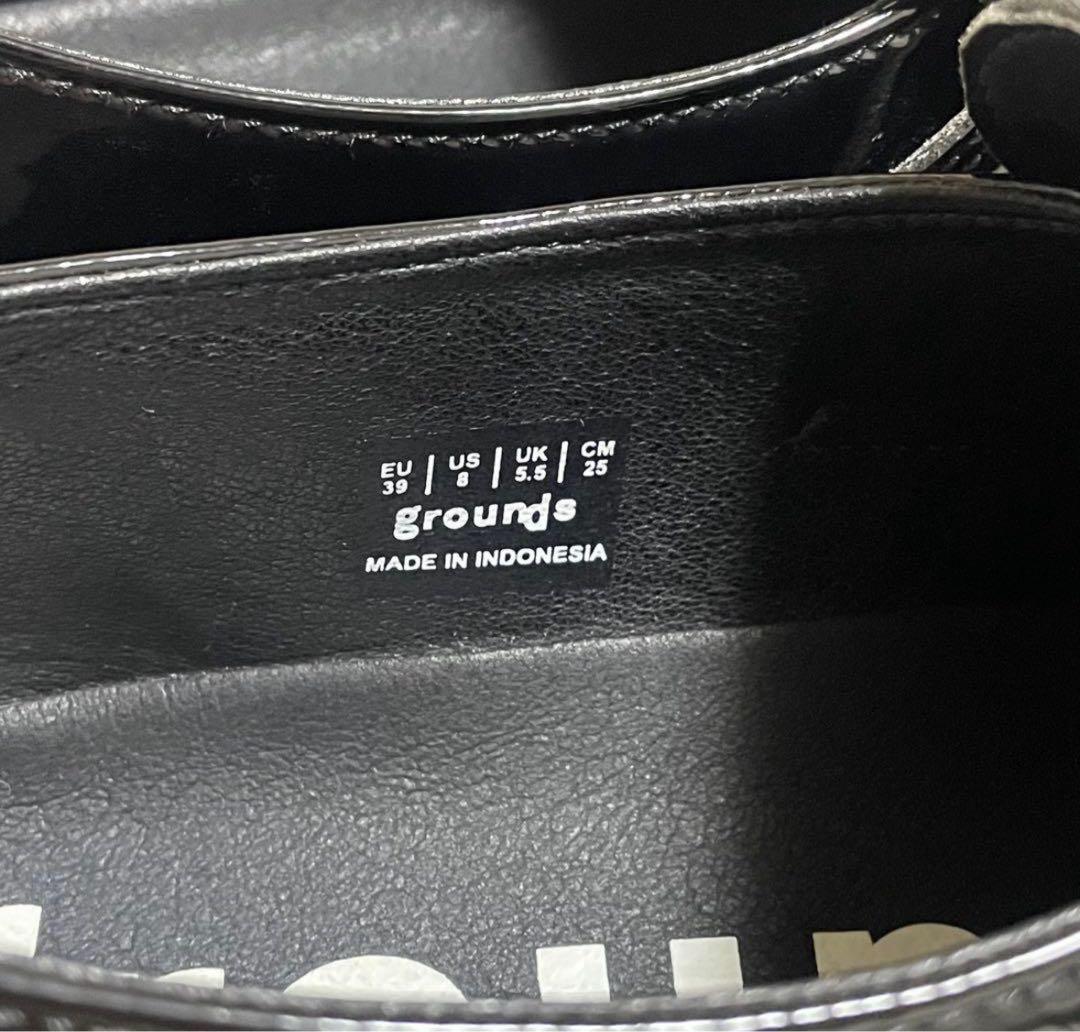 靴 grounds JEWELRY LOAFER BLACK