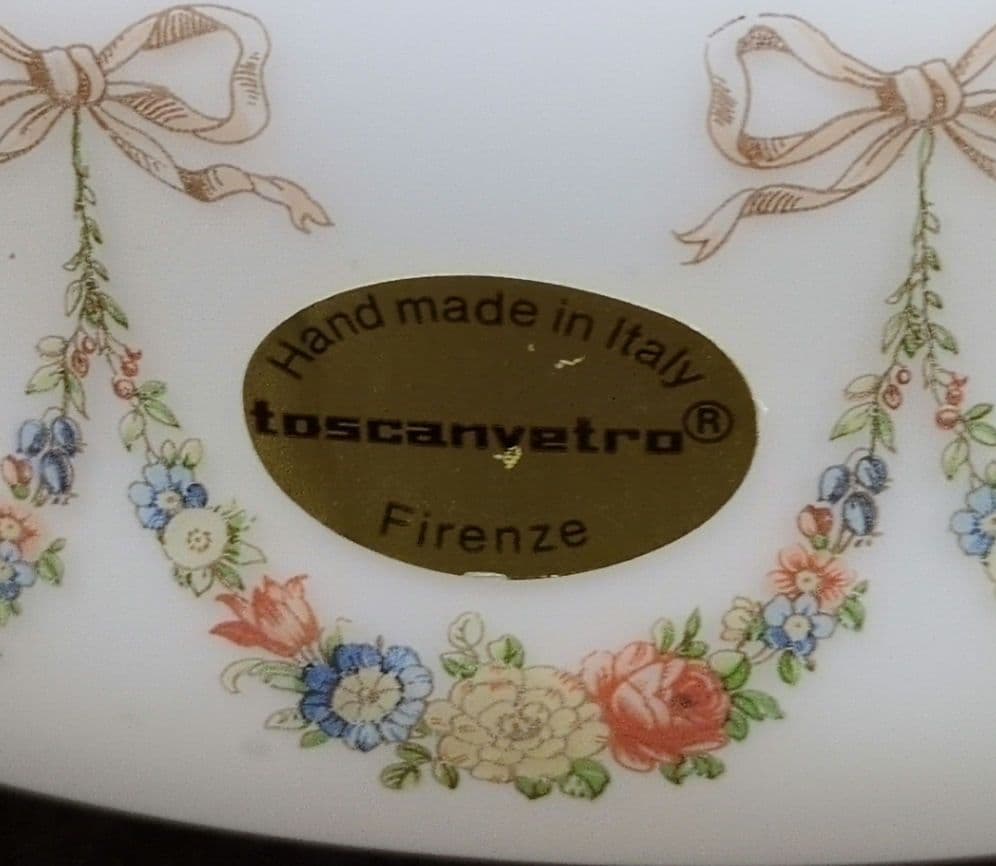 イタリア・フィレンツェ製toscanivetro 菓子入れ 陶器