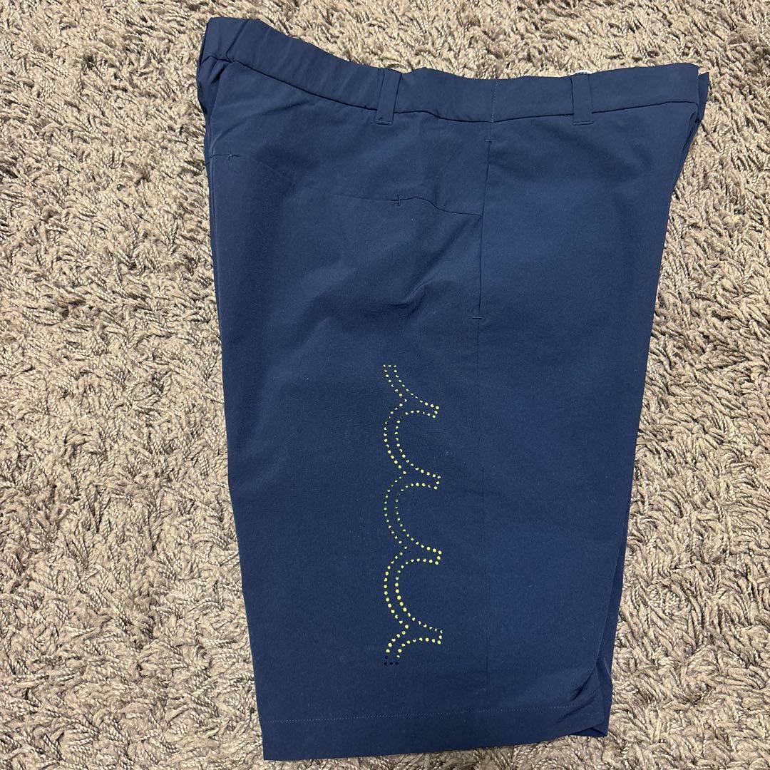 《新品未使用》ムータマリン　ネイビー ハーフパンツ 両側面ロゴ入り