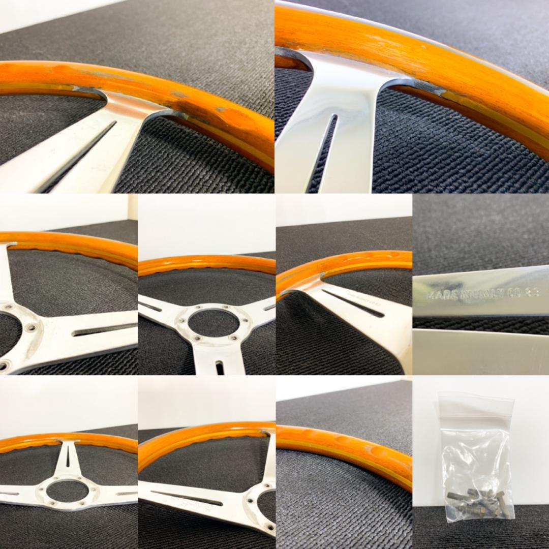 ナルディ クラシック ウッドステアリング おまけホーンボタン・ネジ6本付