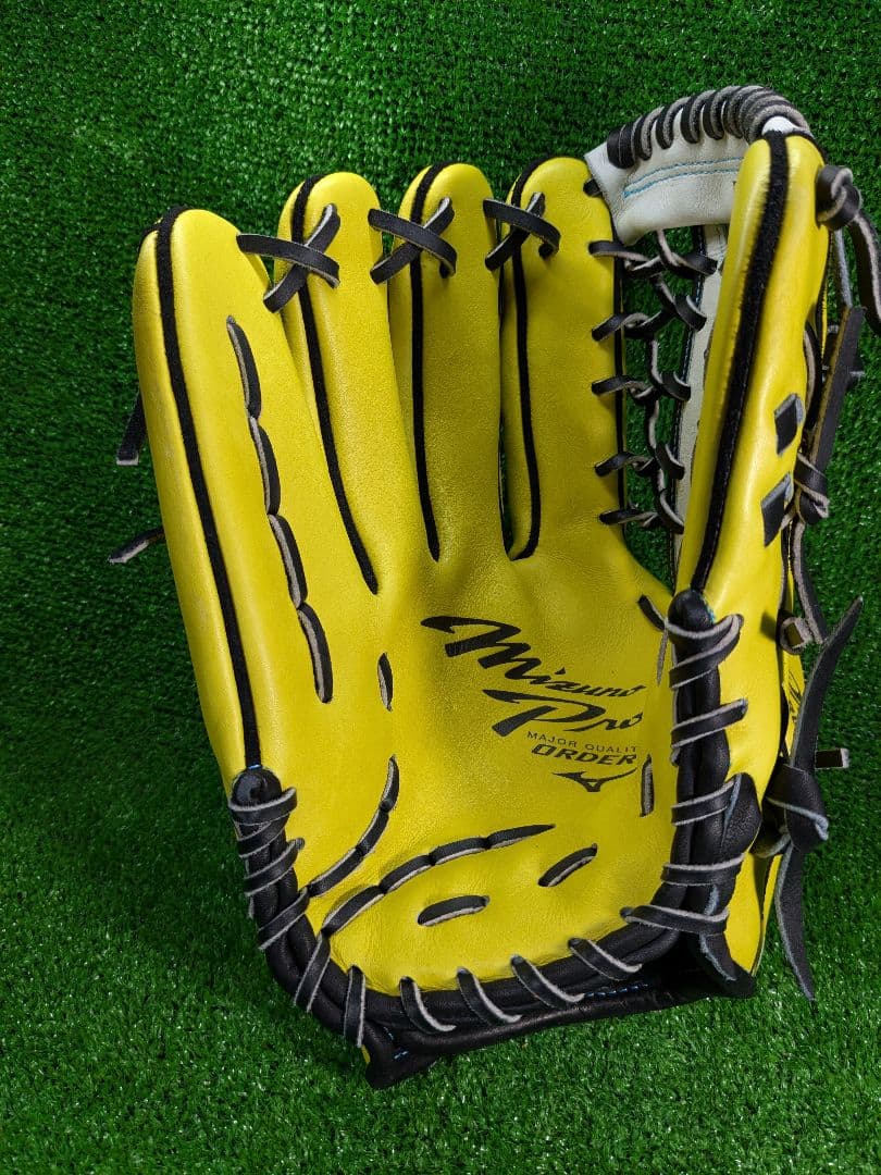 ミズノプロ　軟式オーダー　外野手　ダイバーシティブルー　左投げ　湯モミ型付け済