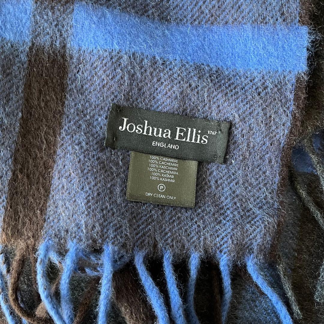 極美品 Joshua Ellis カシミヤ大判ストール 190×70 英国製