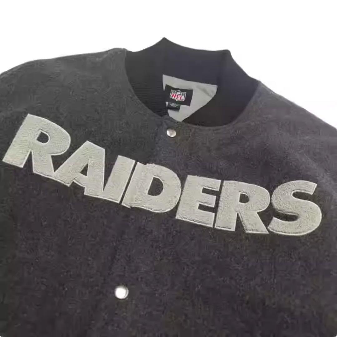 NFL ラスベガス レイダース チャンピオン 刺繍 スタジャン ジャケット XL
