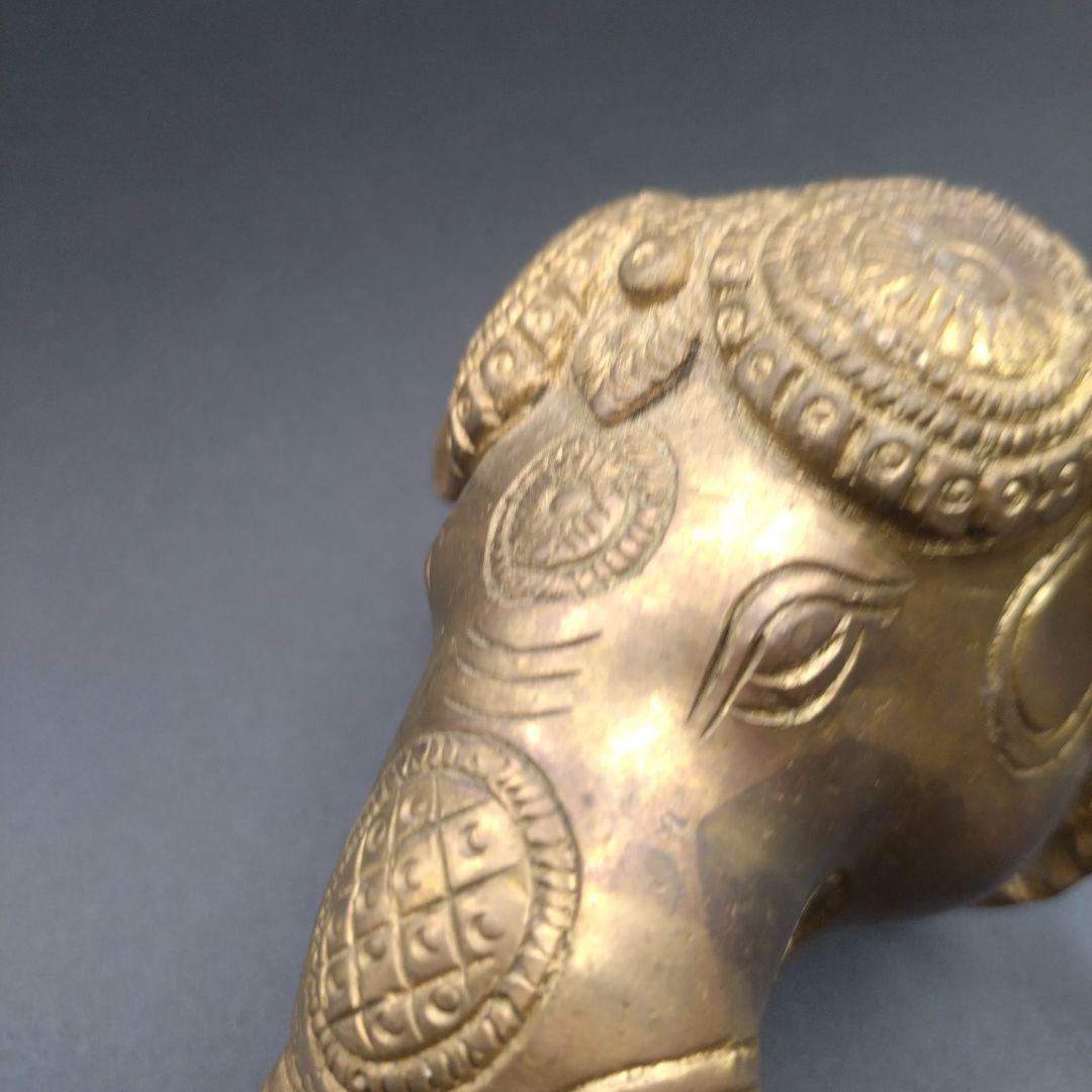 像の頭 ドアベル デザイナー 真鍮 壁掛け ベル付き アンティーク