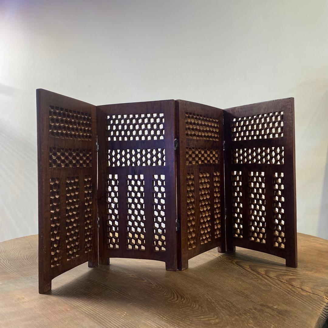 古いインドの小さな衝立 アンティーク