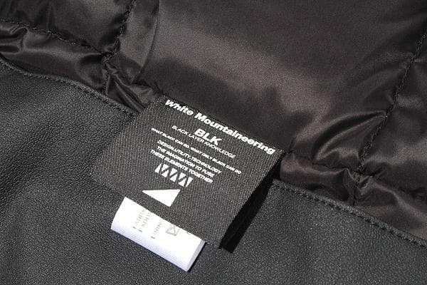 ホワイトマウンテニアリング タイオン シンセティックレザー ダウンマフラー