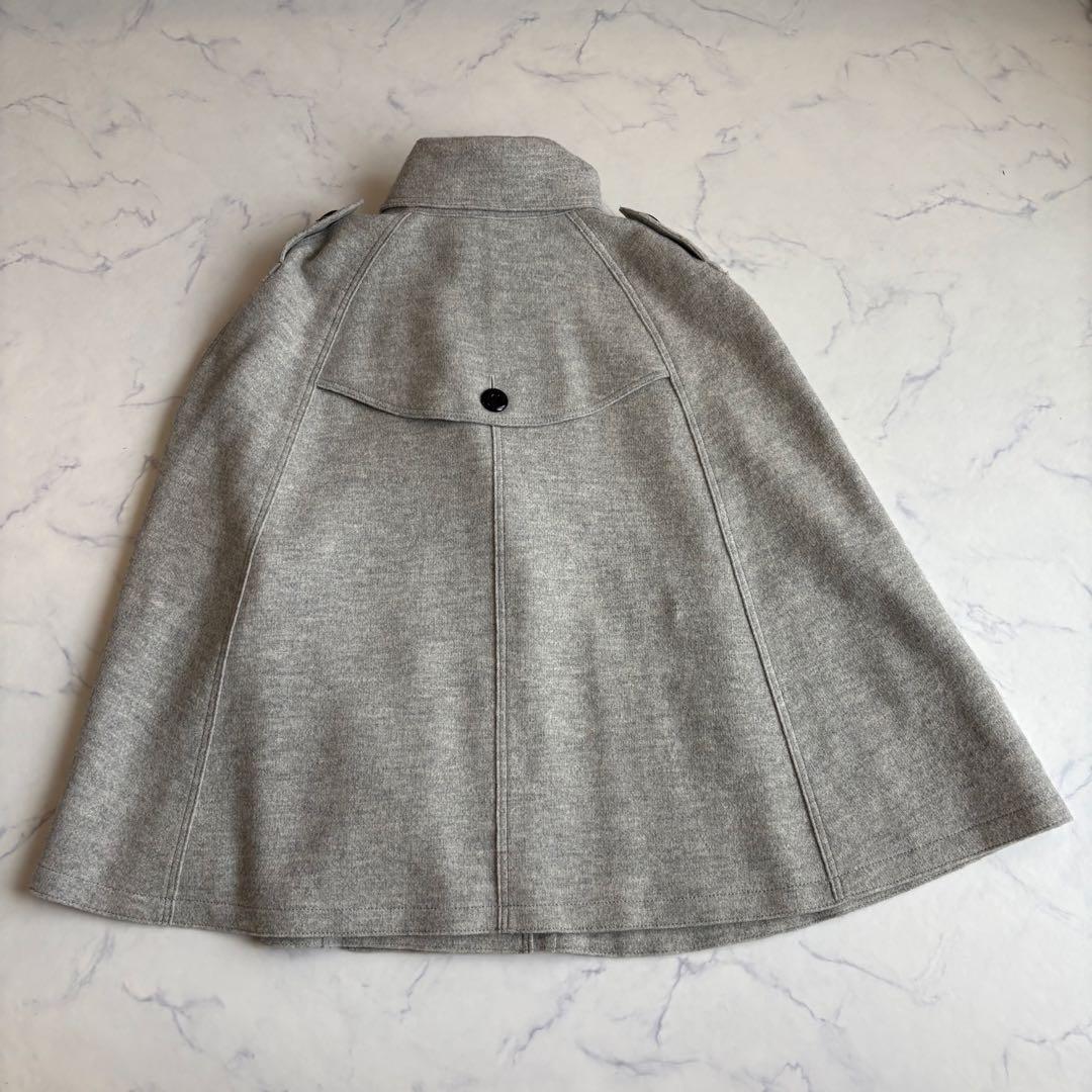 極美品 バーバリーロンドン ケープコート ポンチョ ウール Aライン フリー