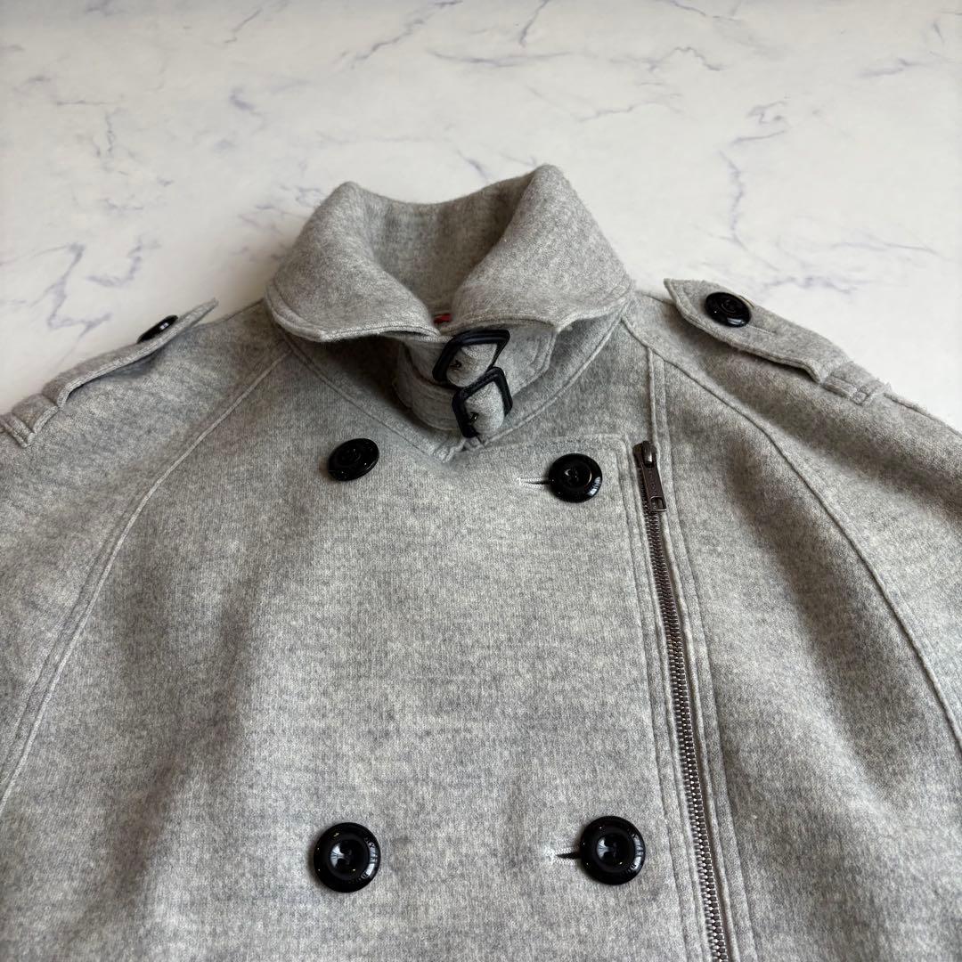 極美品 バーバリーロンドン ケープコート ポンチョ ウール Aライン フリー