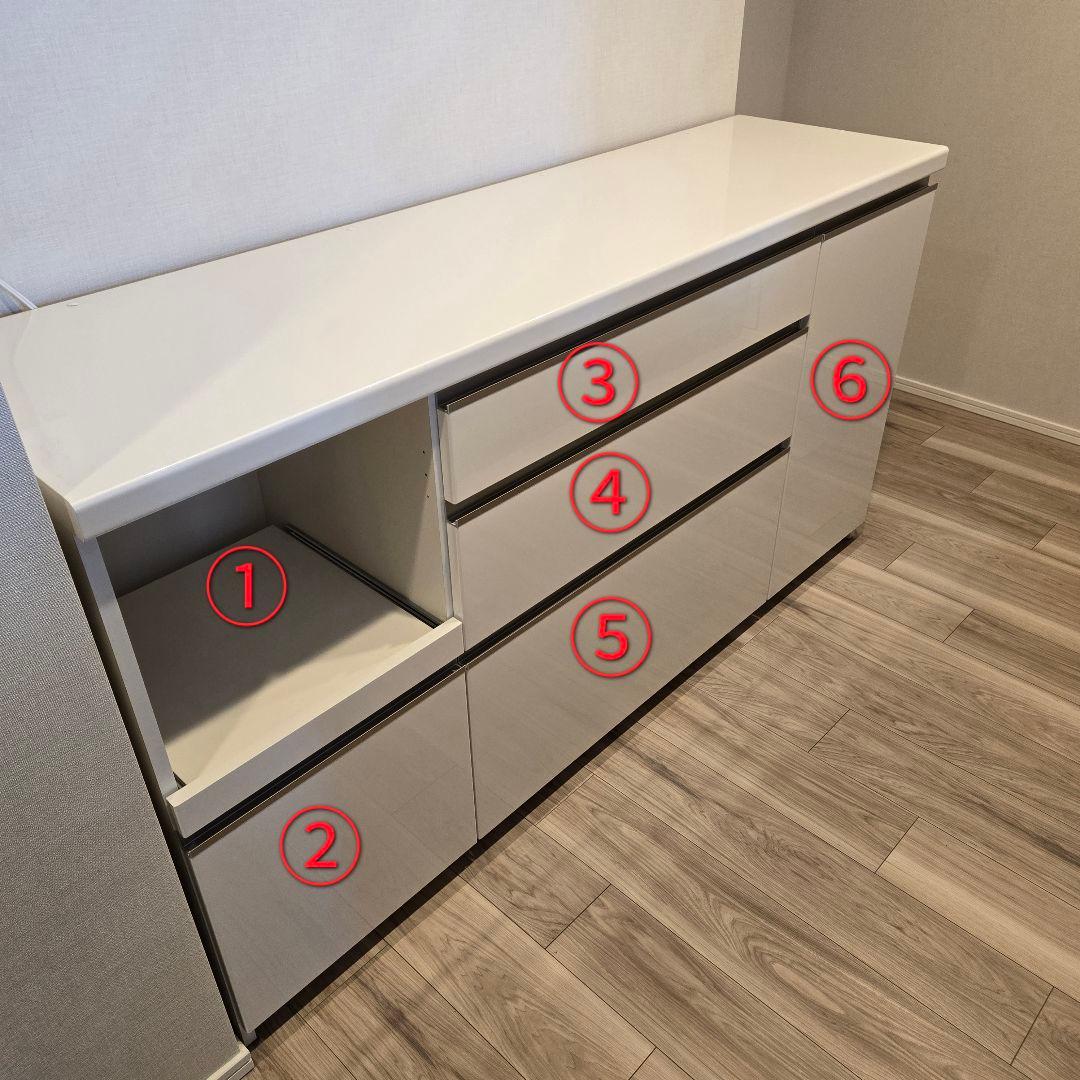 Pamounaパモウナ EM キッチンカウンター 幅160cm 【送料込】