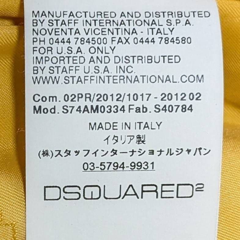 ✨美品 DSQUARED2 スタジャン 袖レザー ブラック ワッペン 46サイズ
