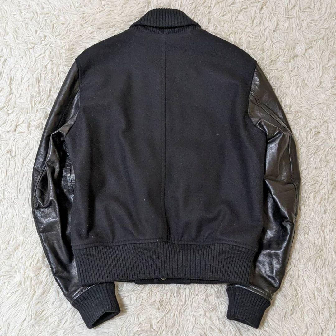 ✨美品 DSQUARED2 スタジャン 袖レザー ブラック ワッペン 46サイズ