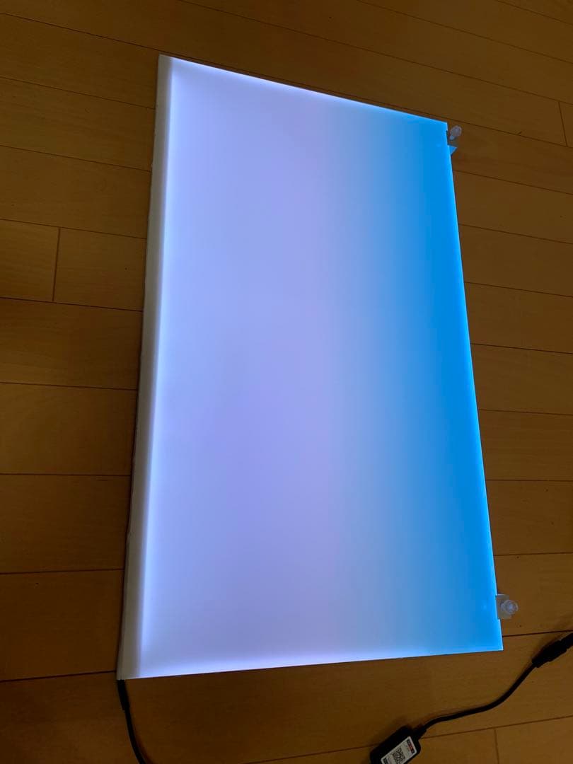 中古 水槽用バックライトスクリーン 60cm×35cm 青白グラデー