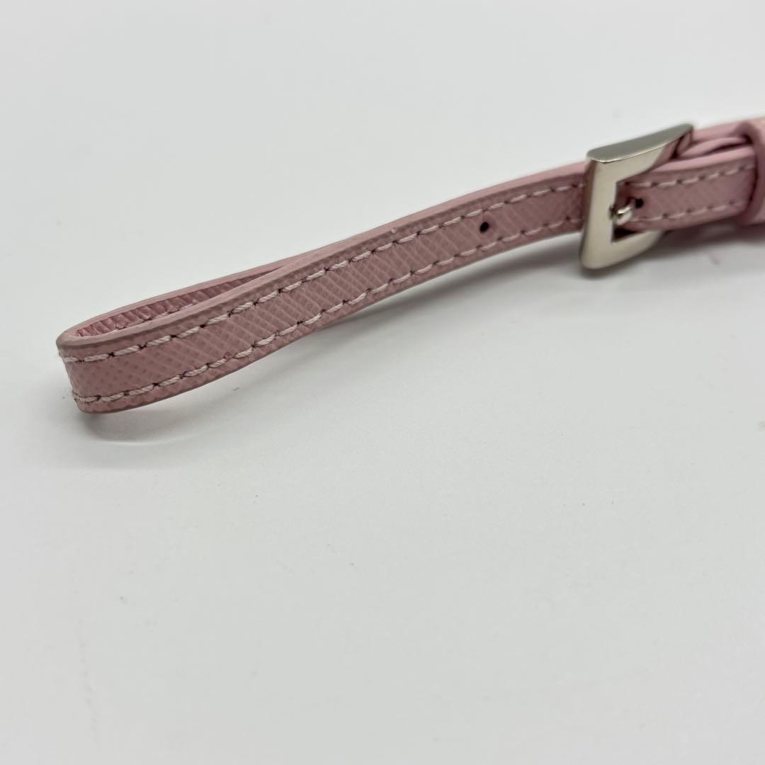 PRADA プラダ ピンク ナイロン ポーチ 三角プレート