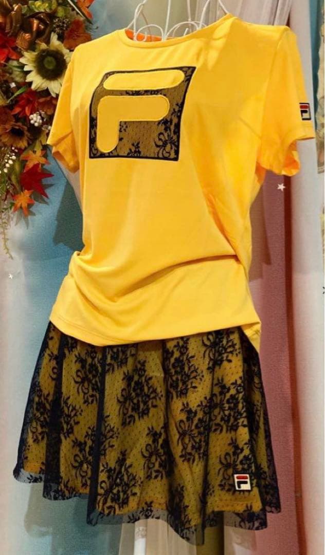 No.709 FILA 重ねチュールのゴージャス可愛い☆元気スコート☆XL☆