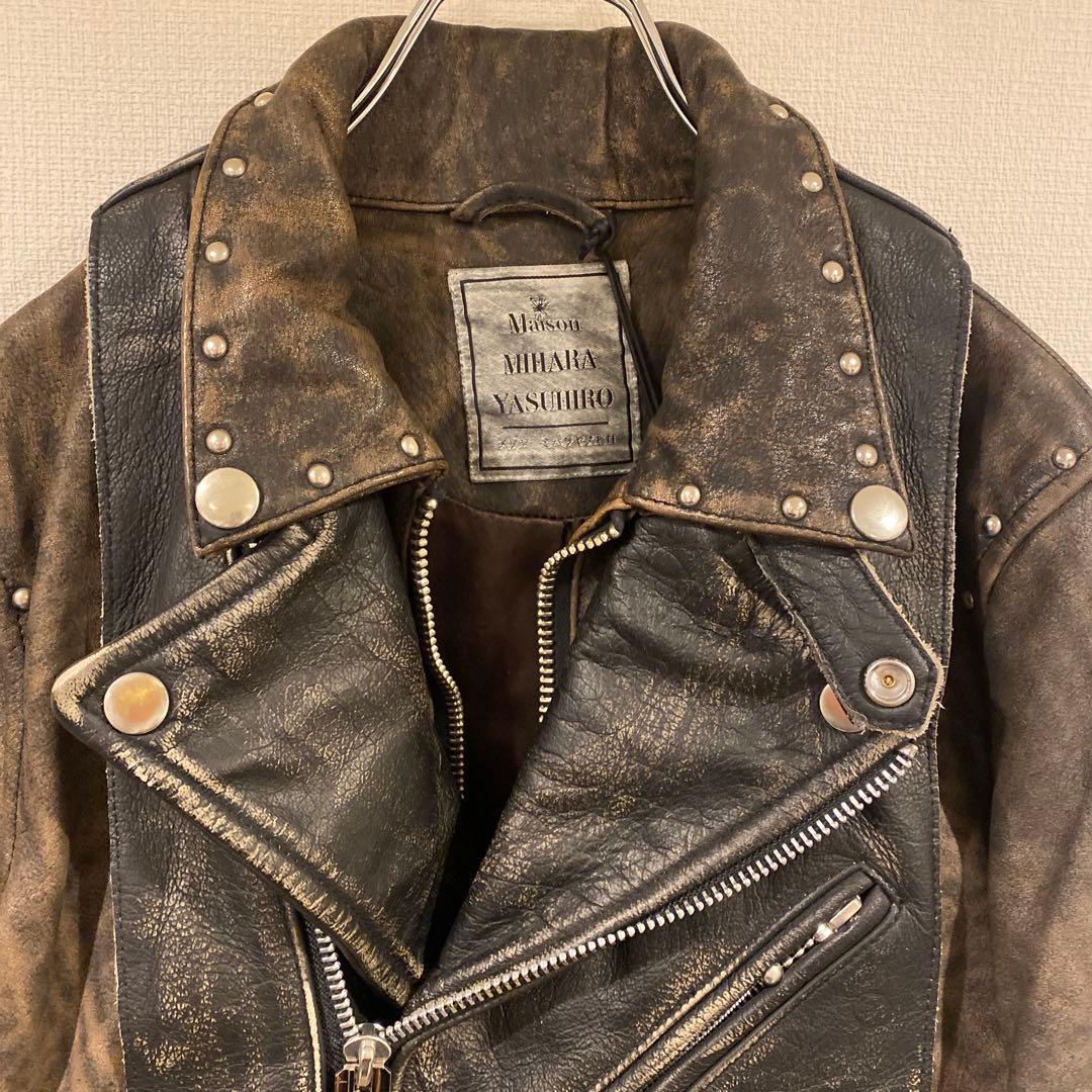 MeMeLL様専用】新品 ミハラヤスヒロ レザーライダースジャケット