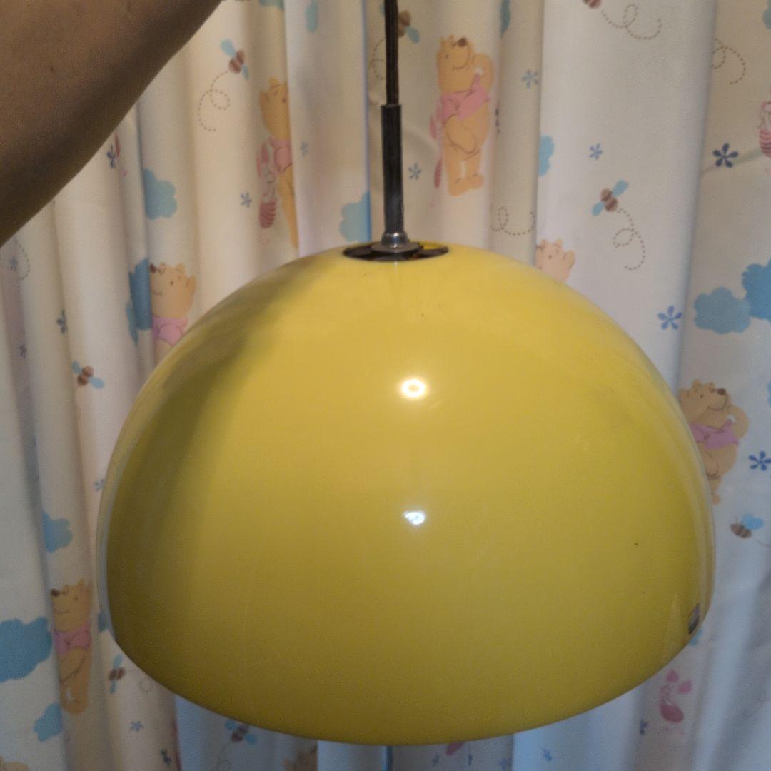 イエロー・オレンジ ドーム型ペンダントライト　2セット　レトロ