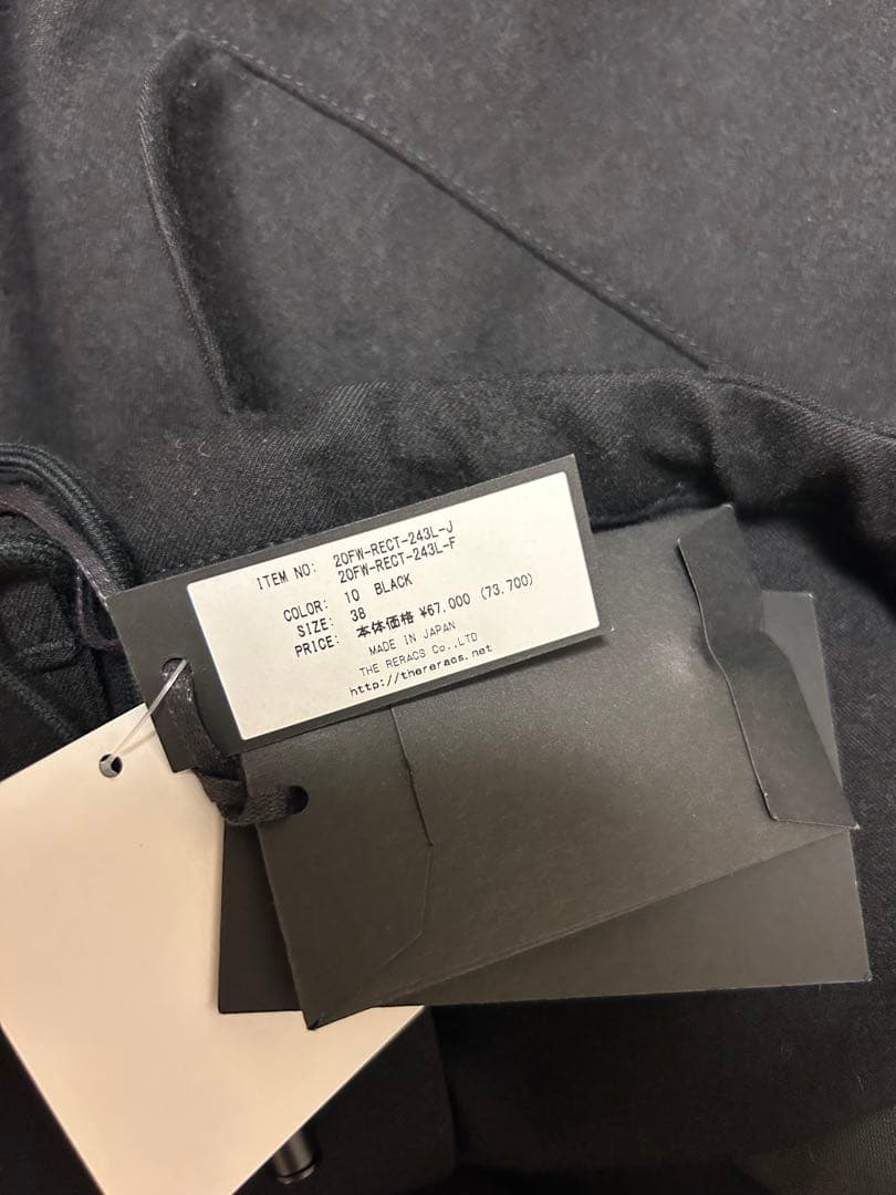 THE RERACS ショートモッズコート　ブラック　21aw 新品　サイズ38