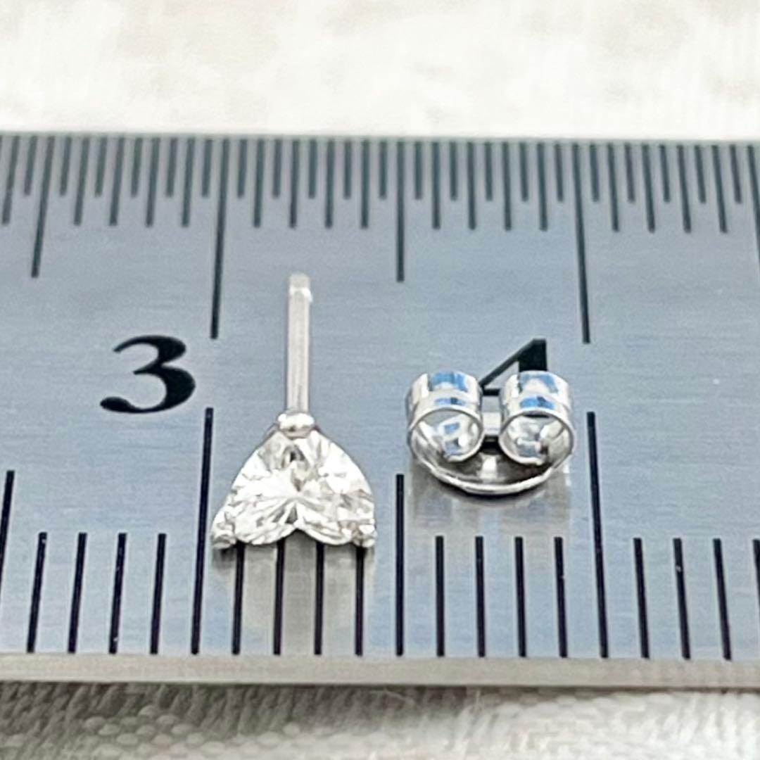 ピンクの猫さん❣️プラチナ ハートシェープカットダイヤ ピアス(片耳)