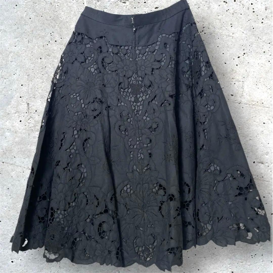 豪華⭐︎スワトウ刺繍⭐︎汕頭⭐︎花柄レースフレアスカート