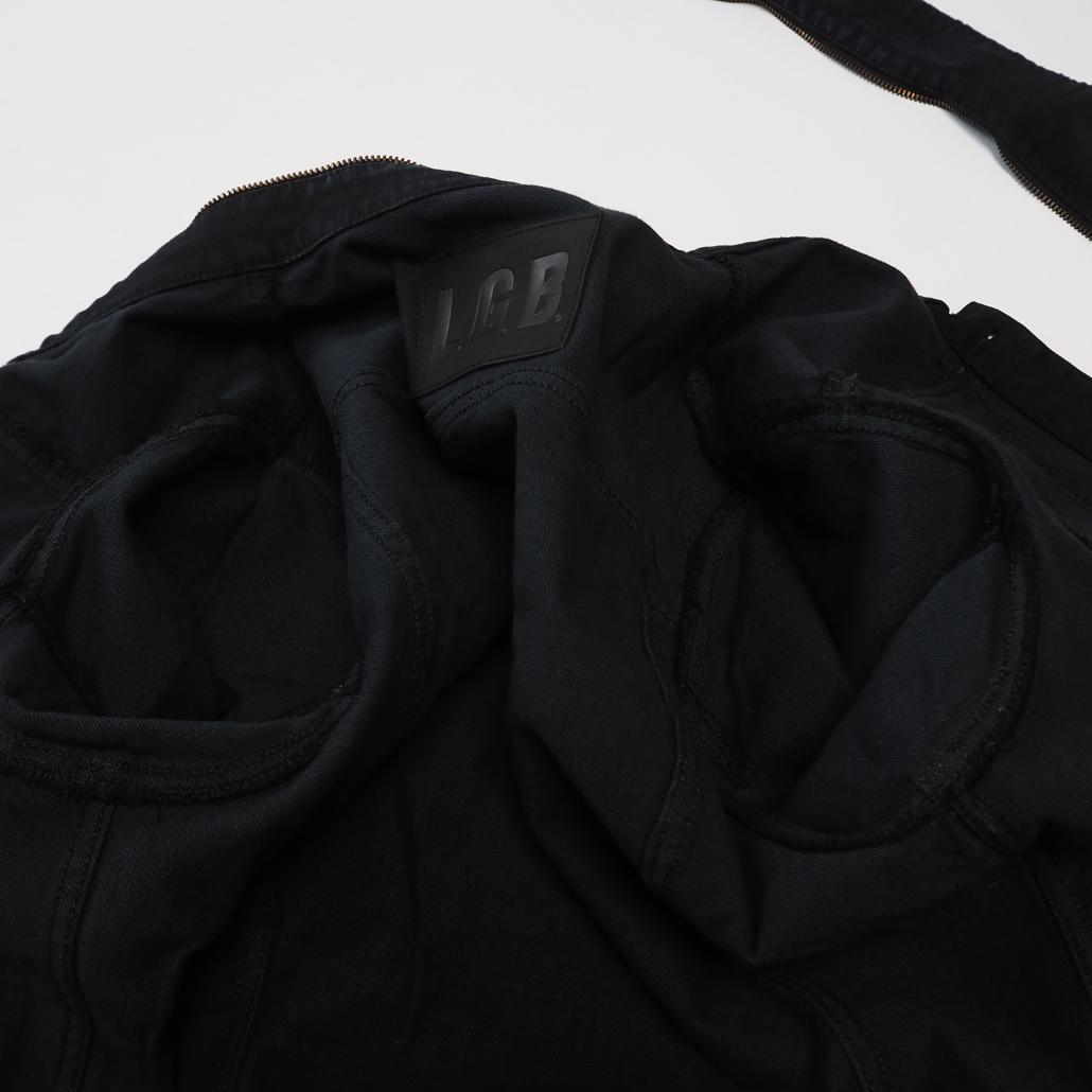 デッドストック L.G.B. コーティングブラックデニムジャケット Y2K