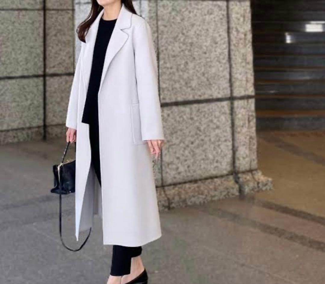 Mプルミエ ラムダブルクロスロングテーラードコート 36 - メルカリ