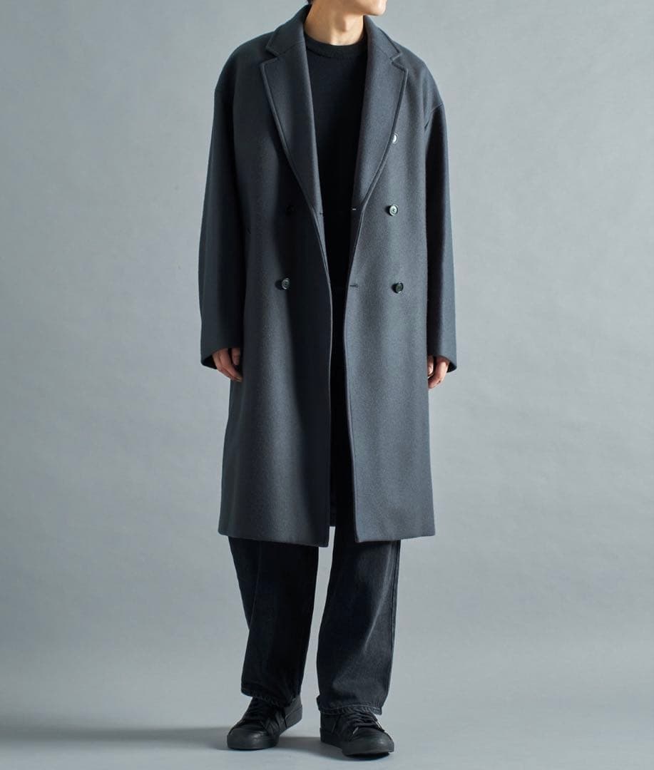 値下げ可】THE Cashmere wool ダブルチェスターコート - メルカリ