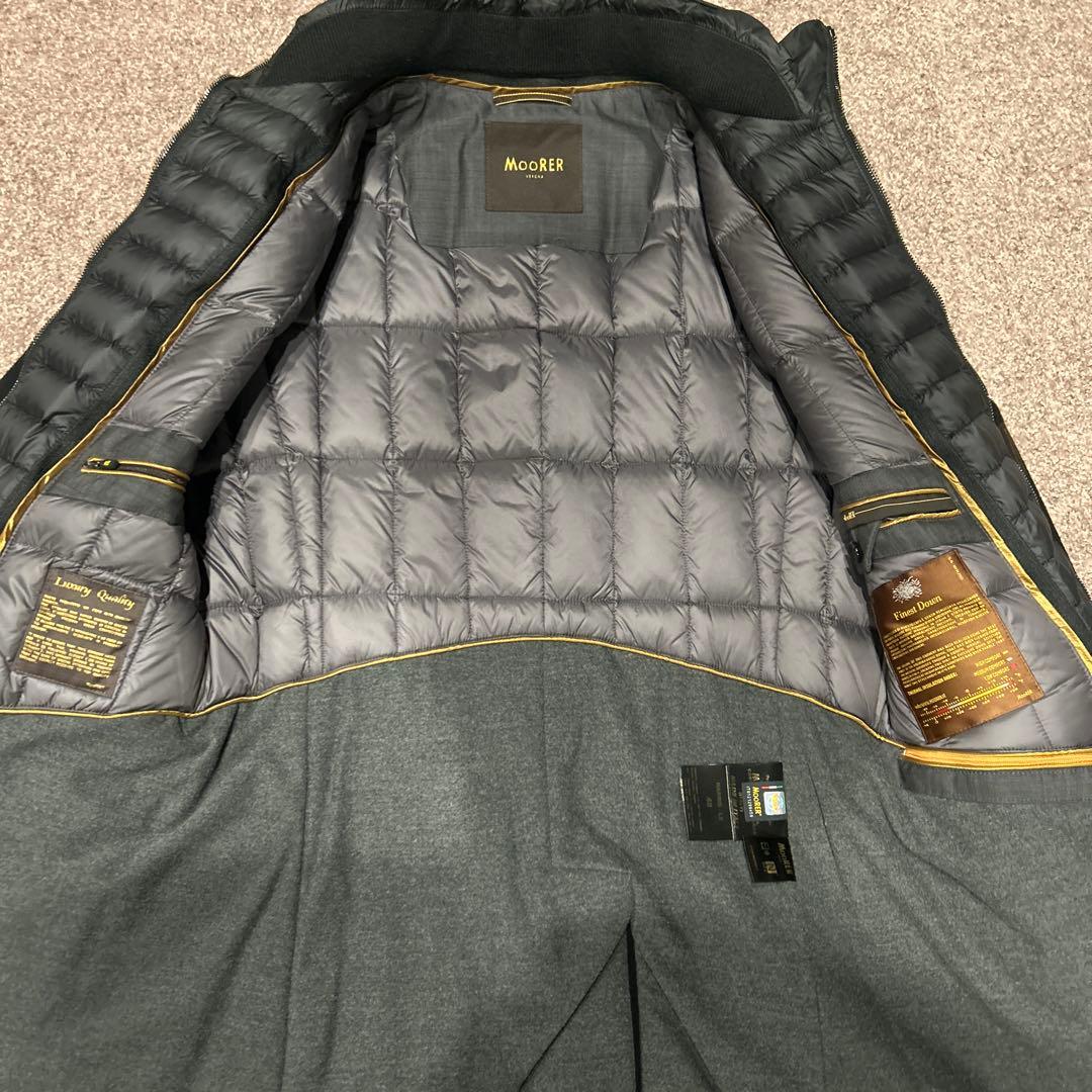 48】MOORERムーレー HARRIS-LEチェスターコート 48 ブラック