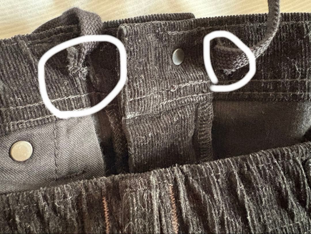 YANUKワイドストレードRoomy コーデュロイブラックM