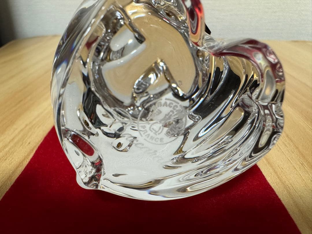 美品！バカラ 招き猫 まねき猫 レッドオクトゴン 箱付き